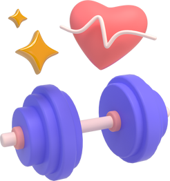 3D Dumbbell and Heart